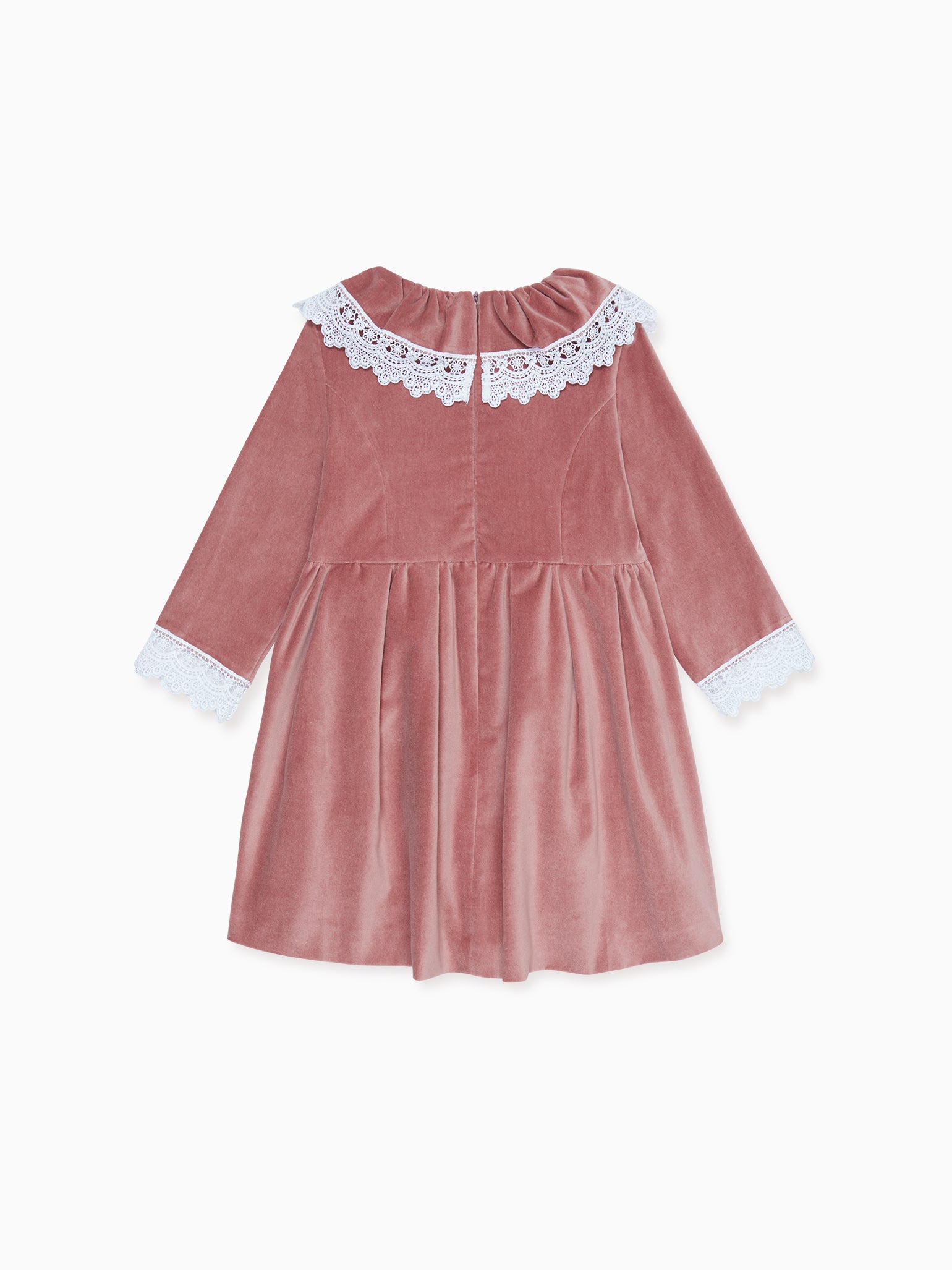 Pink Maranta Girl Velvet Dress