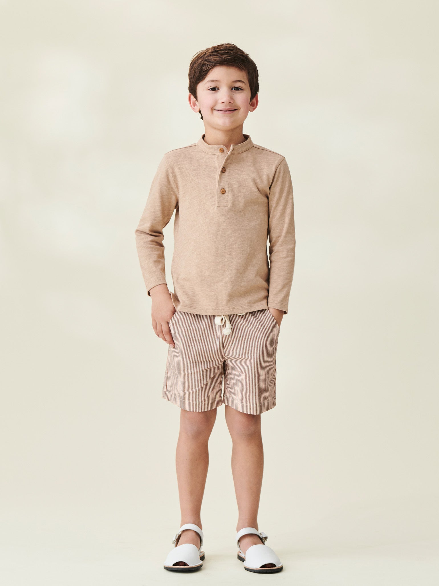 Caramel Marco Boy Long Sleeve Polo Shirt