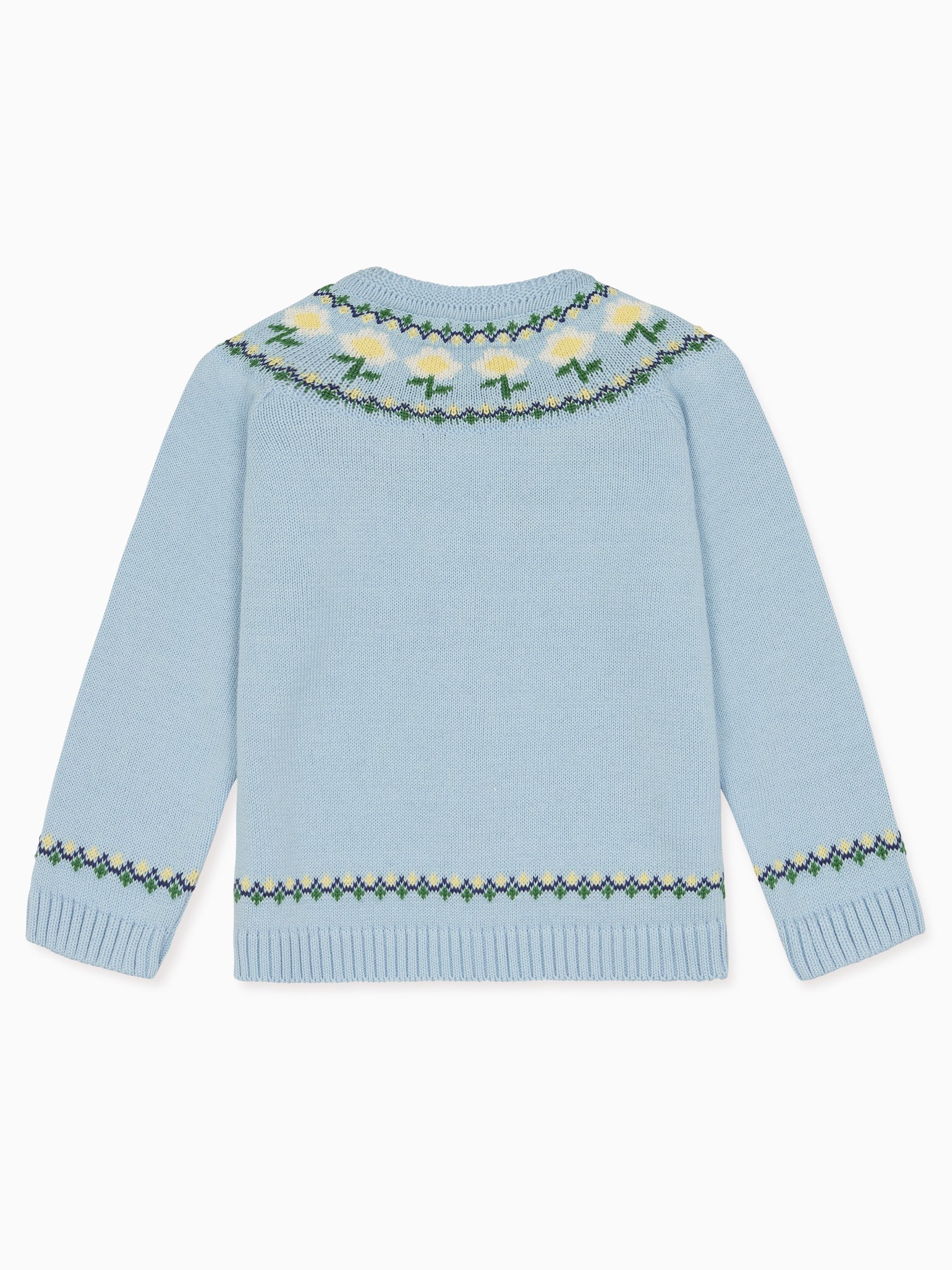 Dusty Blue Margarita Cotton Baby Girl Cardigan