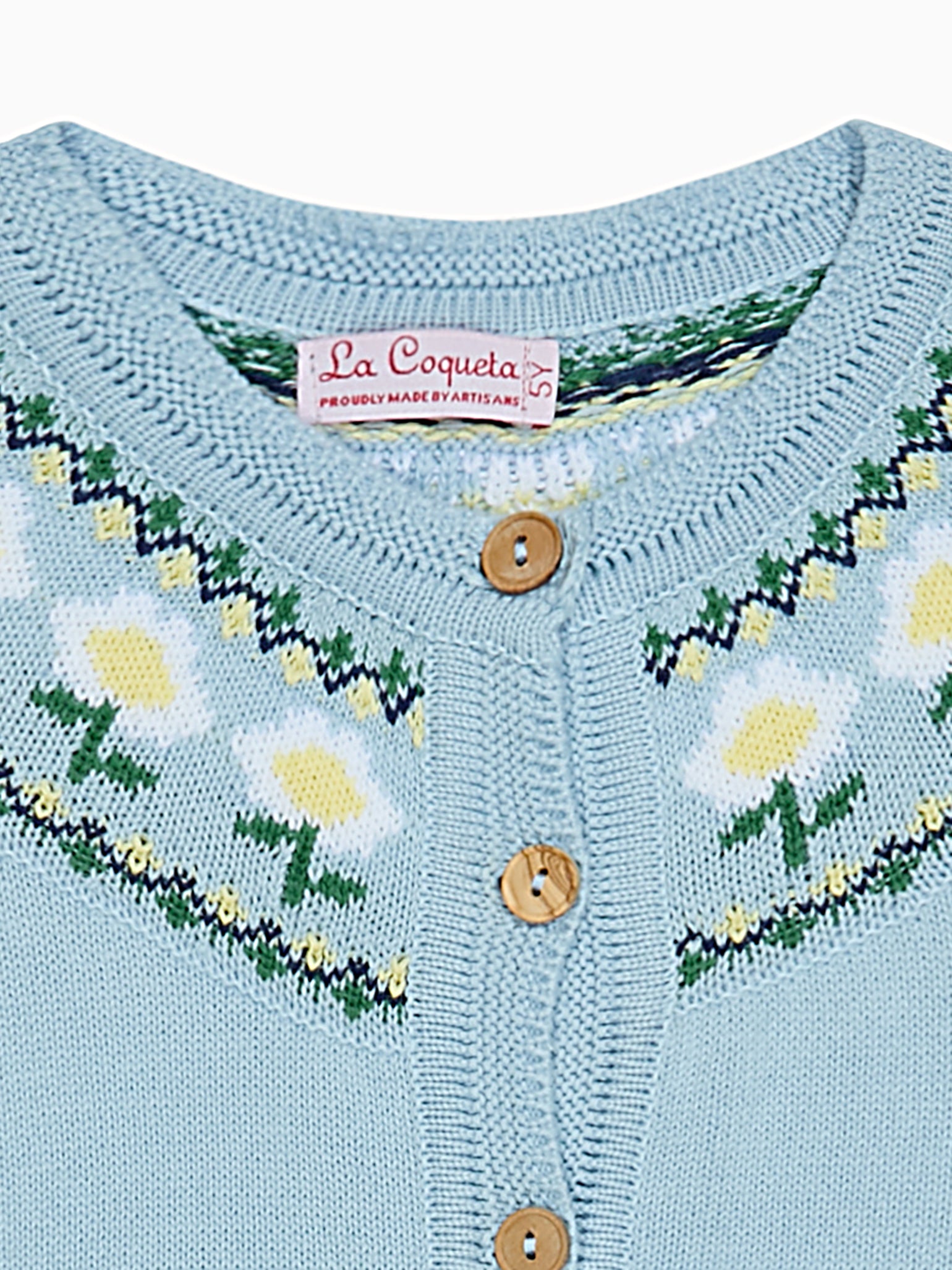 Dusty Blue Margarita Cotton Girl Cardigan