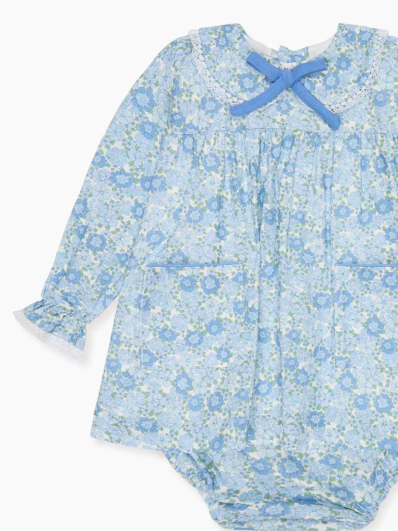 Blue Floral Maribel Baby Girl Set