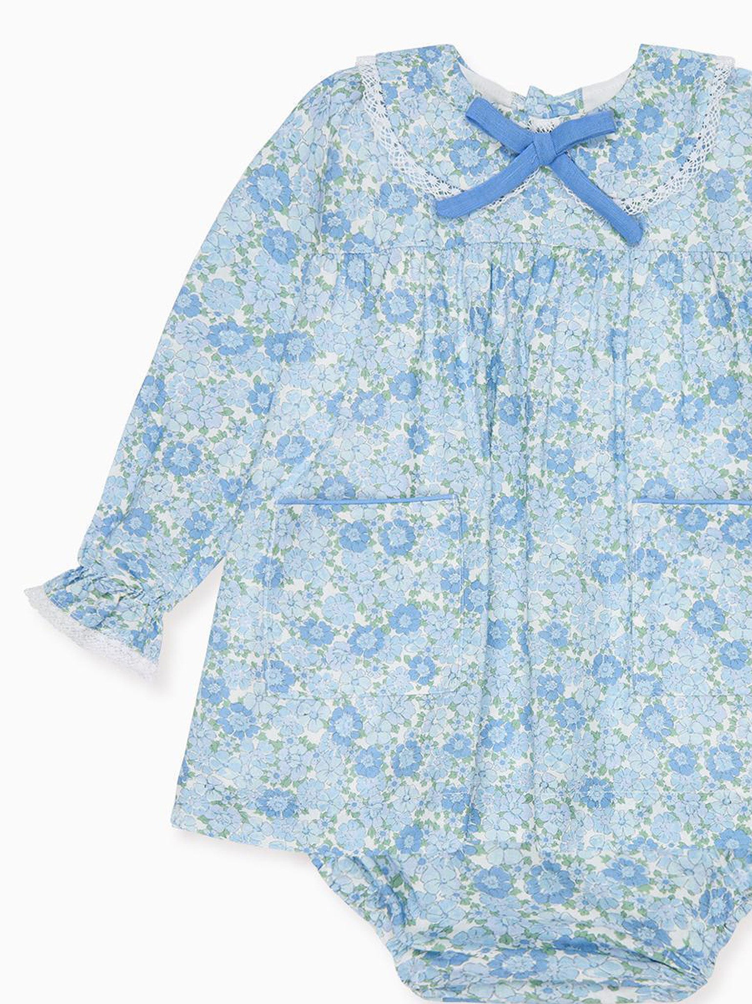 Blue Floral Maribel Baby Girl Set