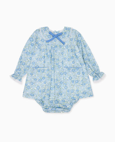 Blue Floral Maribel Baby Girl Set