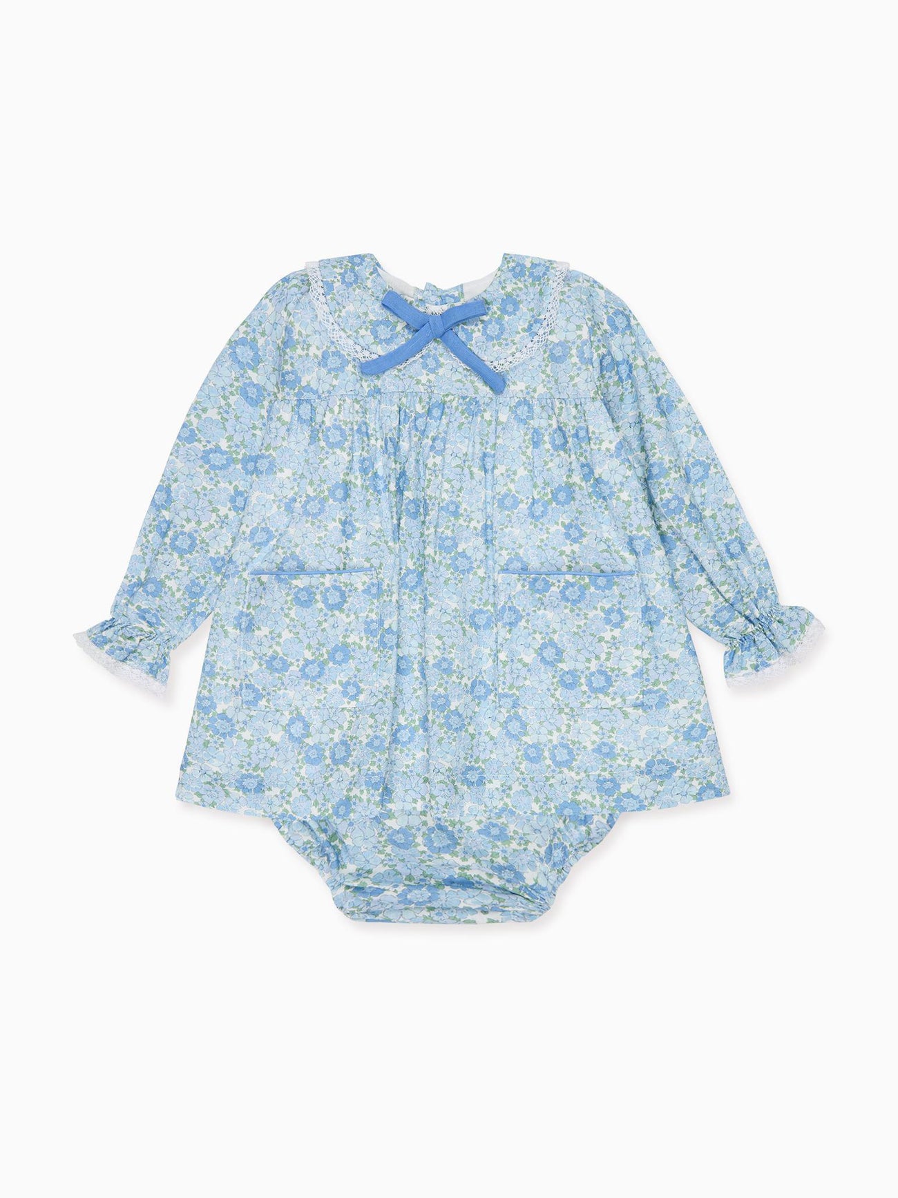 Blue Floral Maribel Baby Girl Set