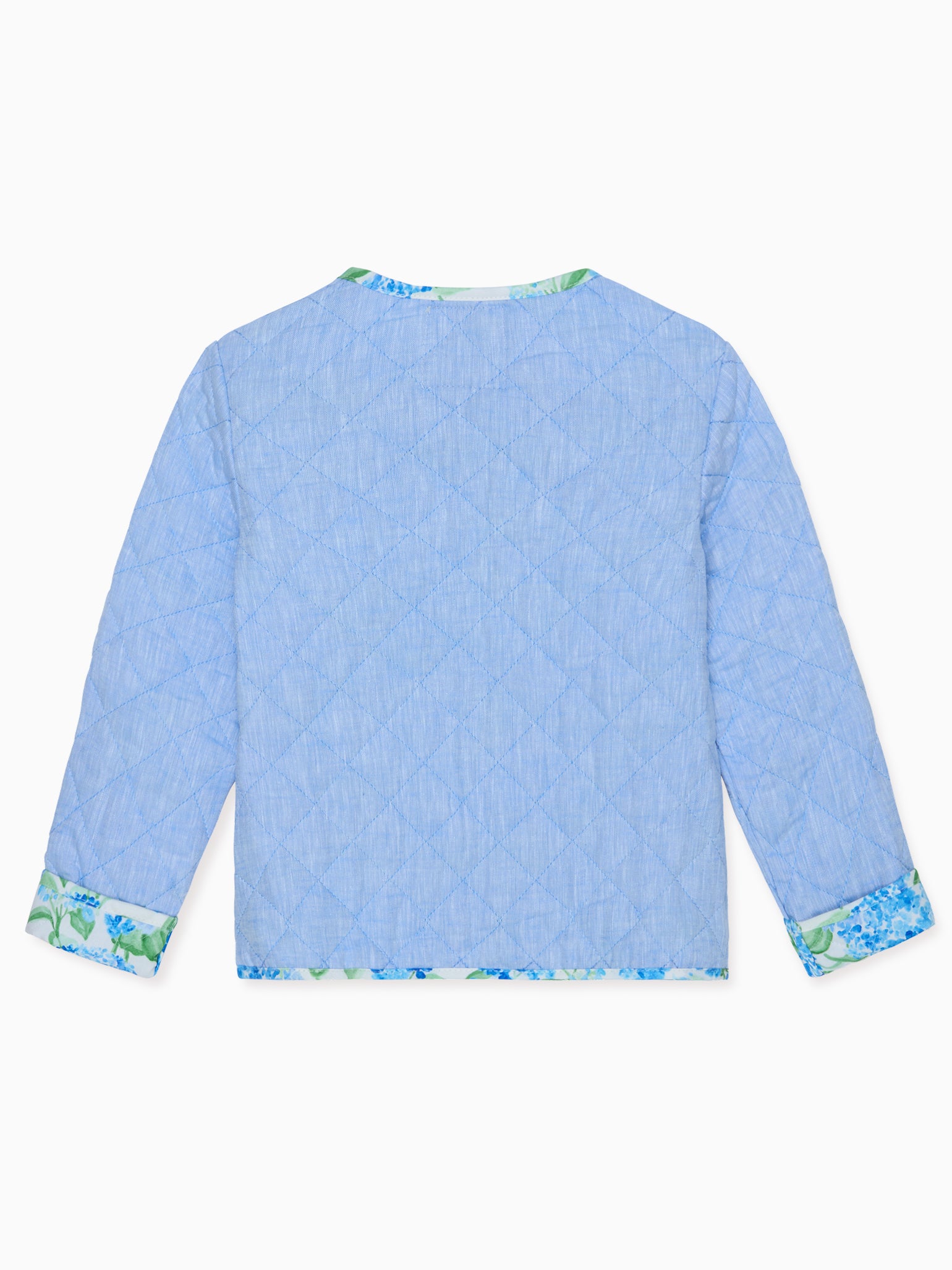 Hill House Home X La Coqueta Blue Watercolour Hydrangea Maribel Girl Jacket