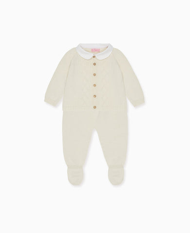 Ivory Marlo Cotton Baby Knitted Set