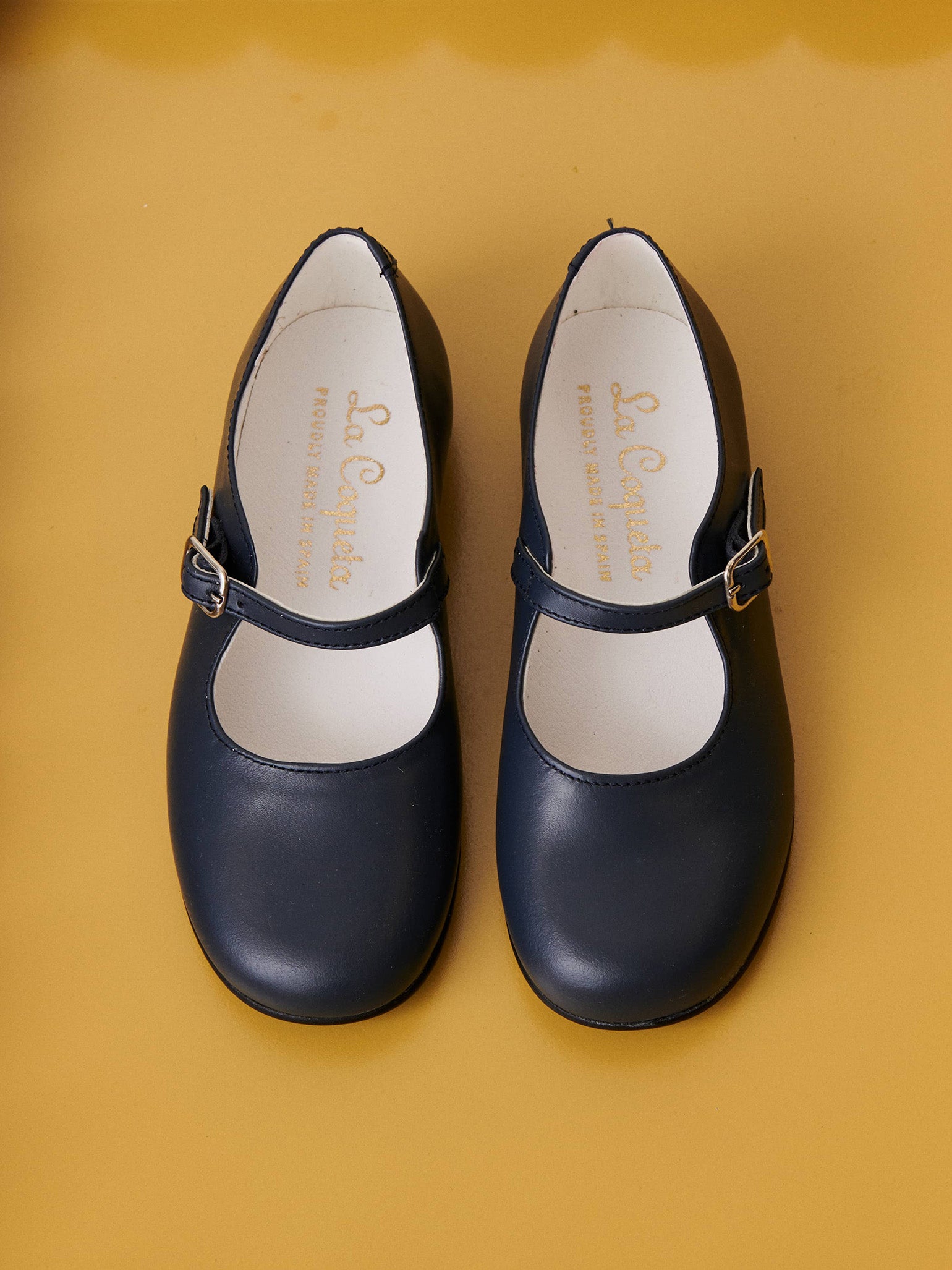 Navy Leather Girl Mary Jane Shoes