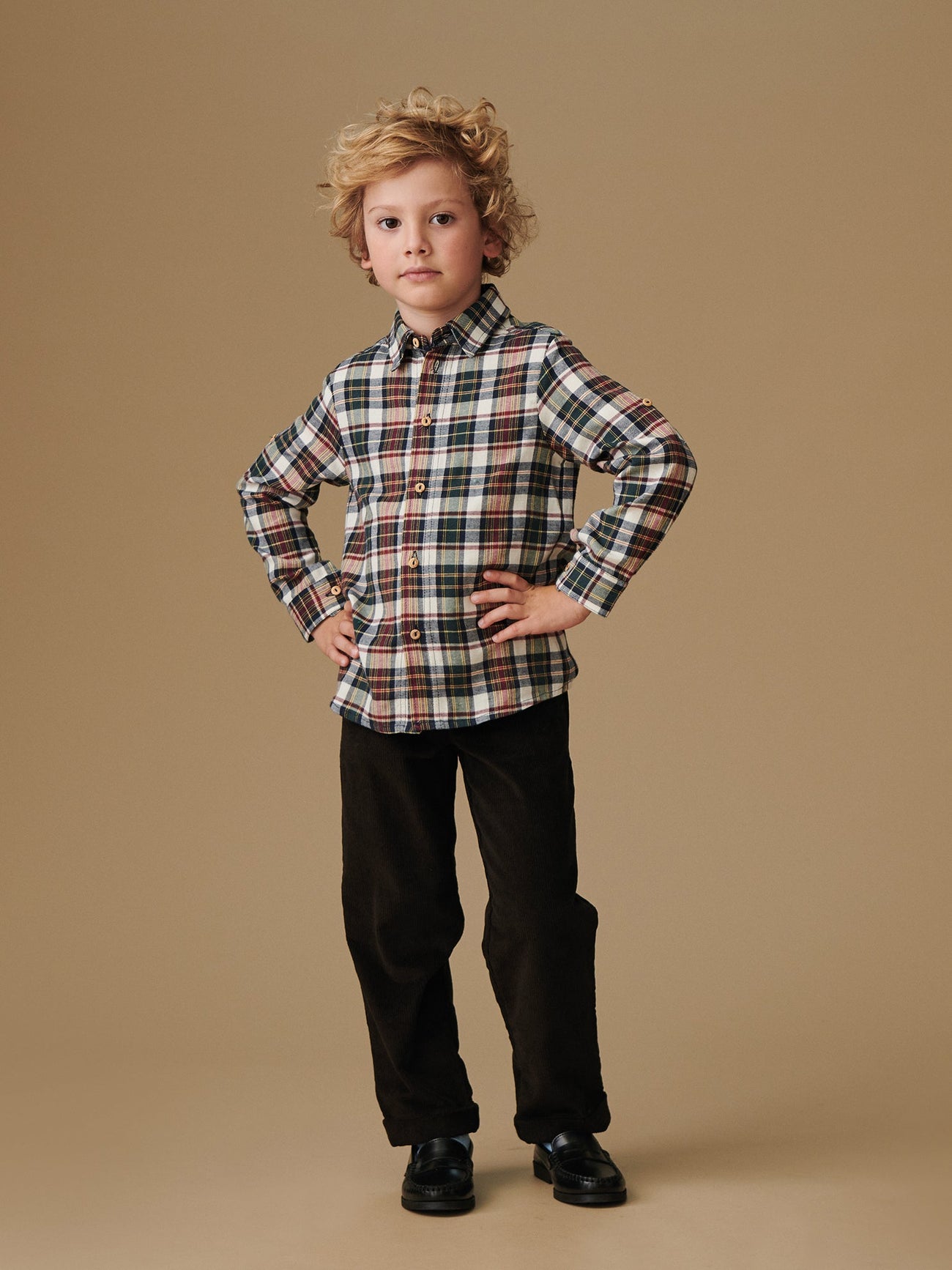 Chocolate Brown Benito Corduroy Boy Pants