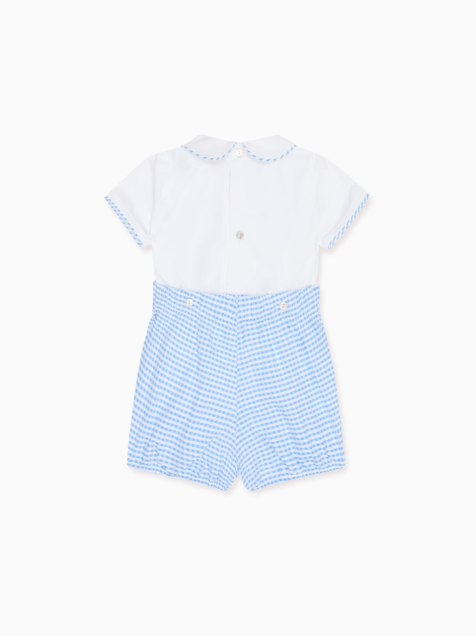 Blue Gingham Mattia Baby Boy Set
