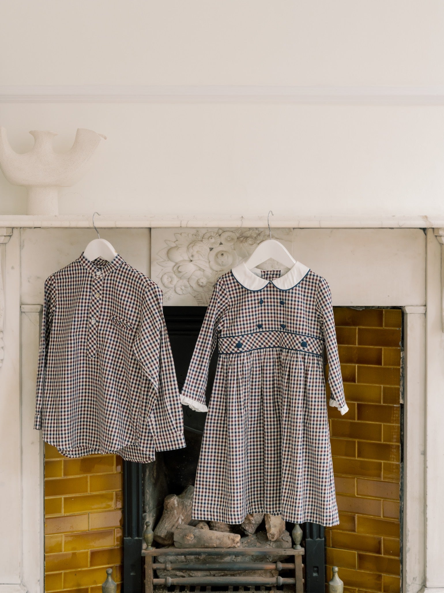 Burgundy Check Melissa Girl Dress