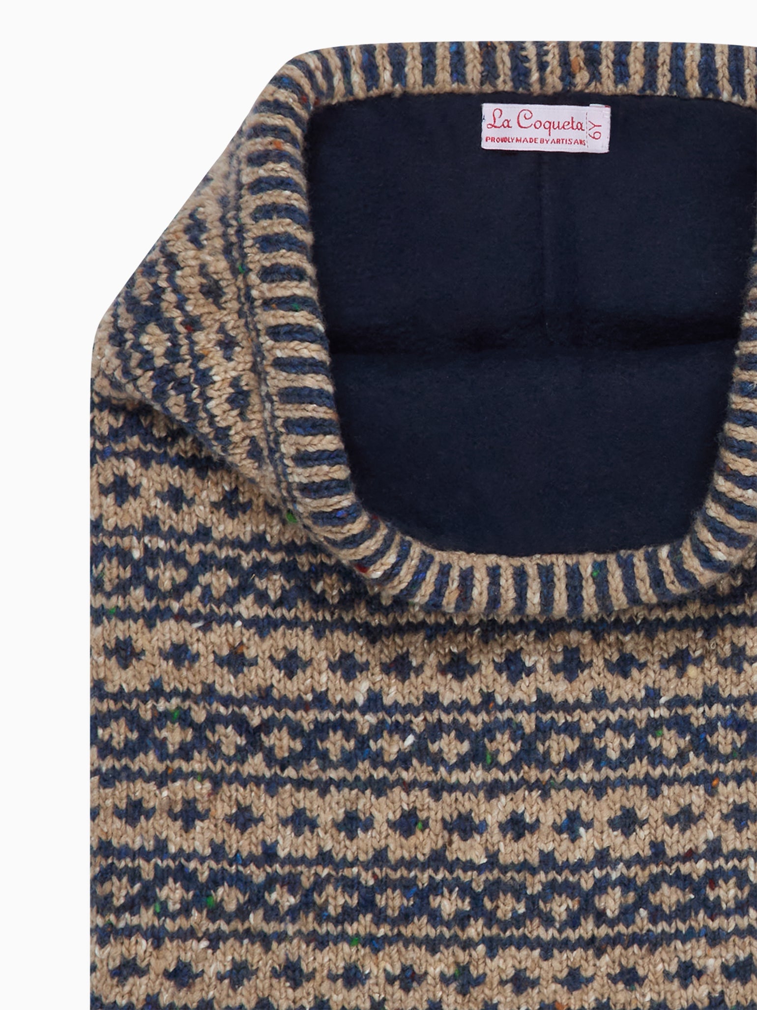 Oatmeal Merino Fair Isle Kids Snood