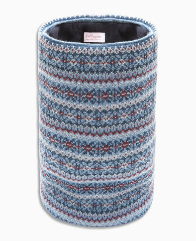 Dusty Blue Merino Fair Isle Kids Snood