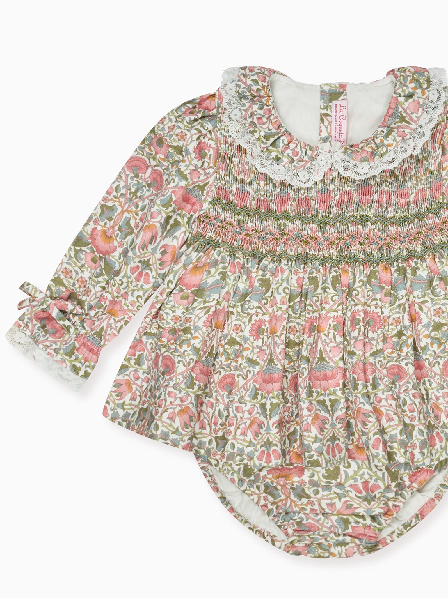 Pink Floral Milla Baby Girl Hand-Smocked Set