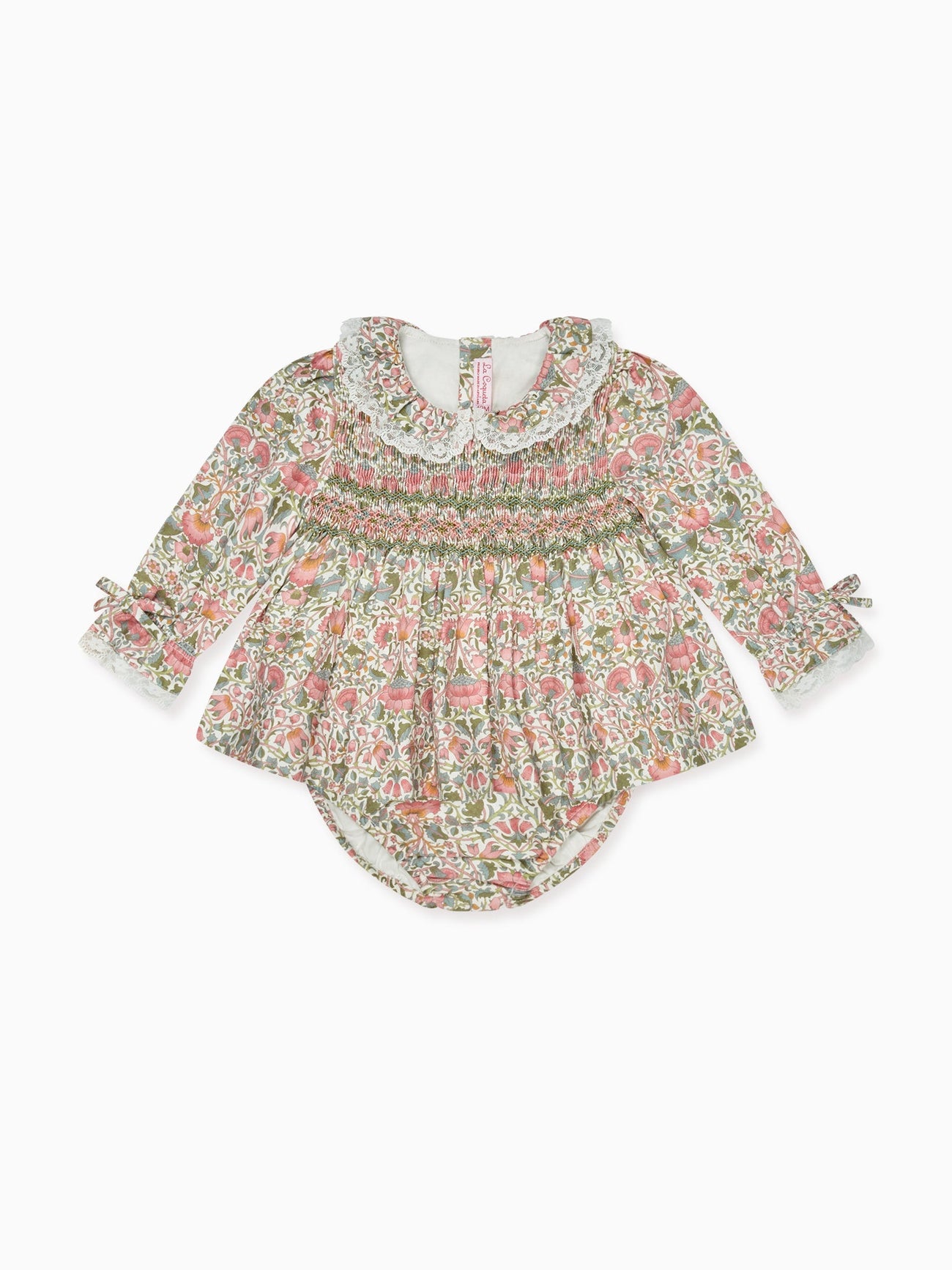 Pink Floral Milla Baby Girl Hand-Smocked Set
