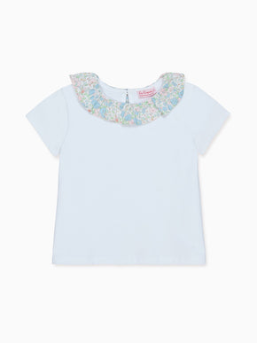 Aqua Floral Millie Baby Girl Top