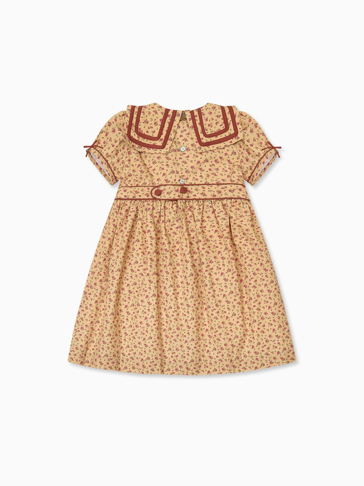 Caramel Floral Mirabel Girl Dress