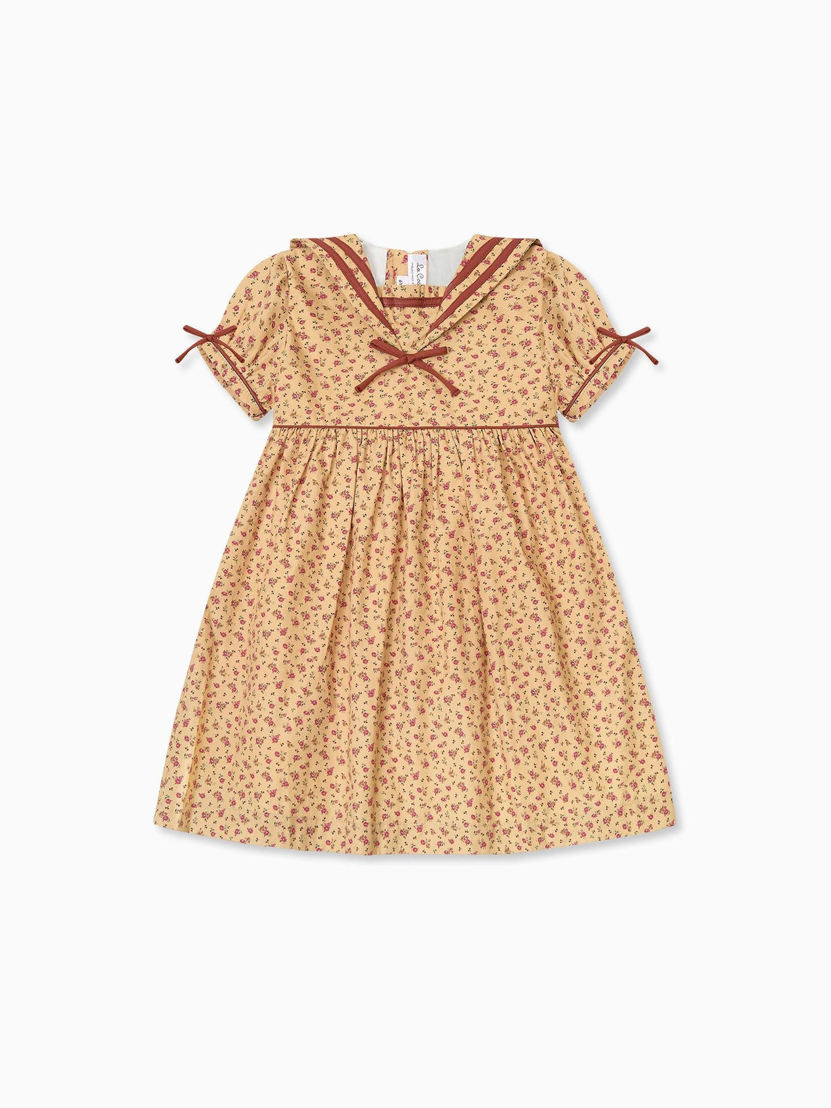 Caramel Floral Mirabel Girl Dress