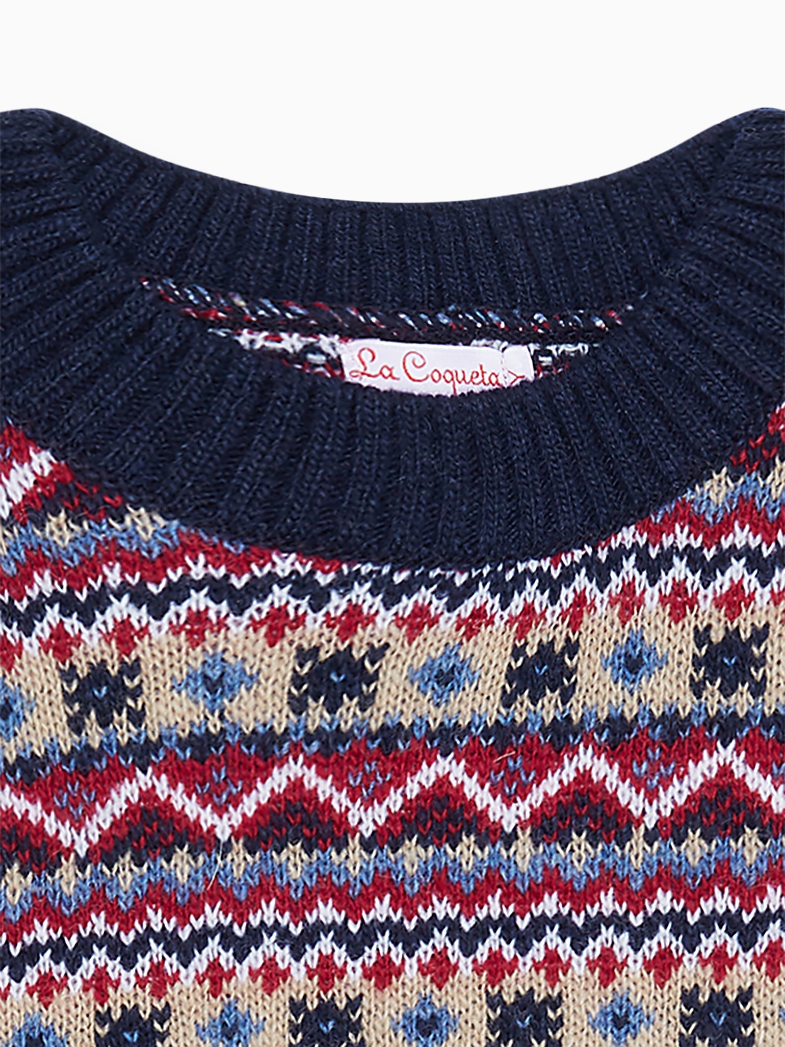 Navy Mirlo Fair Isle Merino Boy Jumper