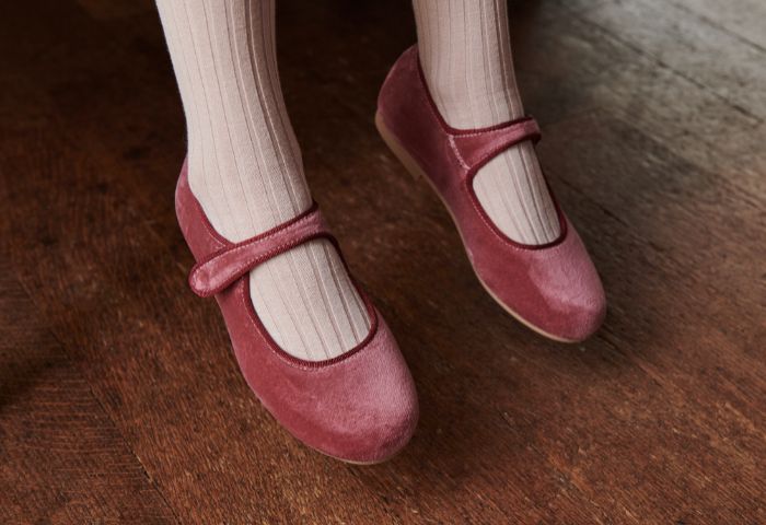 Dusty Pink Leather Baby Mary Jane Shoes | La Coqueta Kids UK