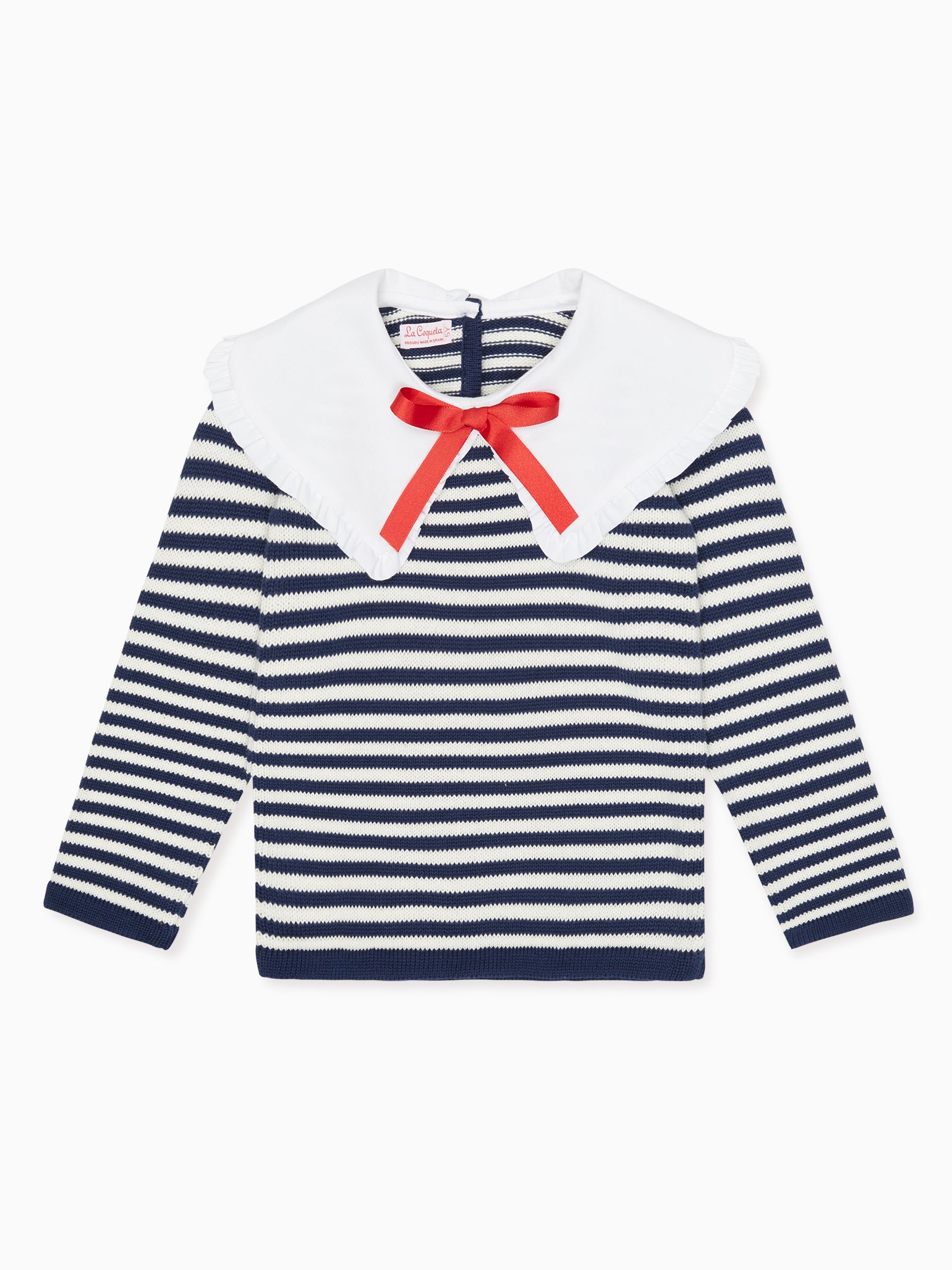 Ivory Stripe Morissa Girl Cotton Sweater
