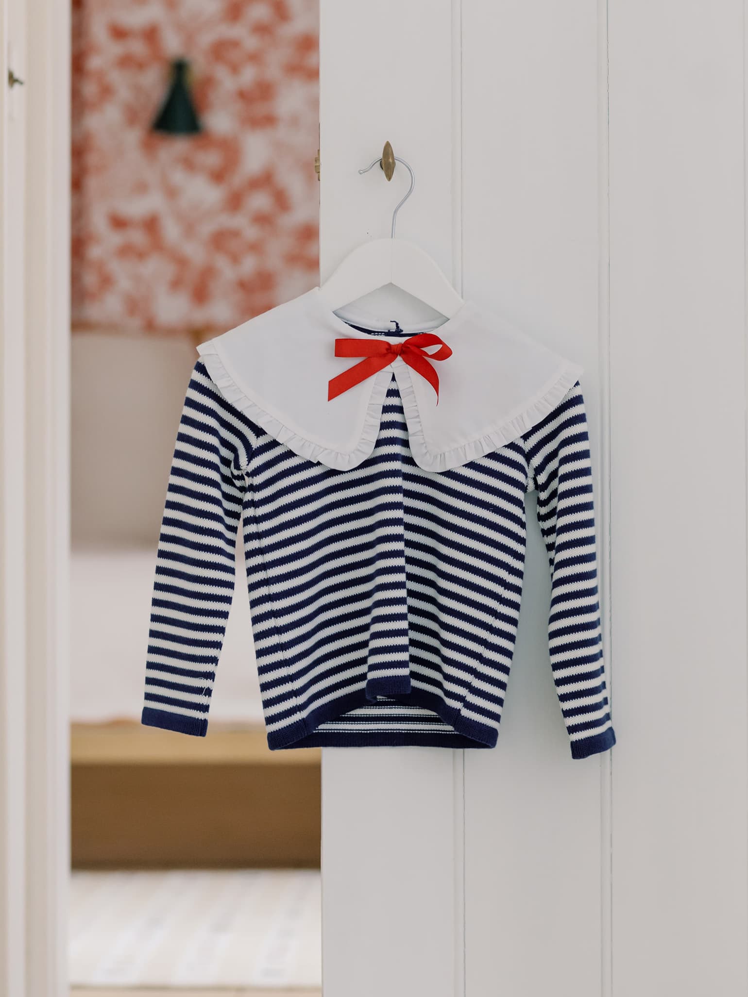 Ivory Stripe Morissa Girl Cotton Sweater