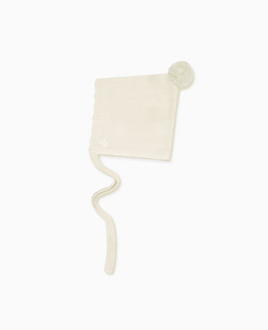 Ivory Nikola Cashmere Baby Bonnet