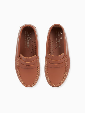 Toddler leather and fur loafers outlet