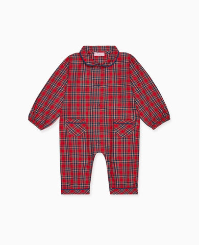 Red Tartan Navidad Baby Pyjamas