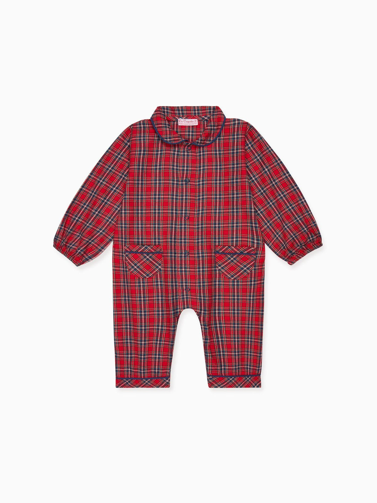 Red Tartan Navidad Baby Pyjamas