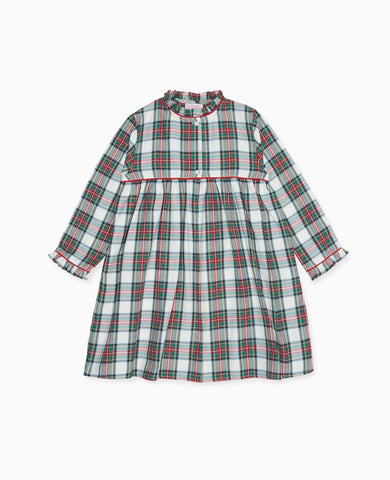 Ivory Tartan Navidad Girl Nightgown