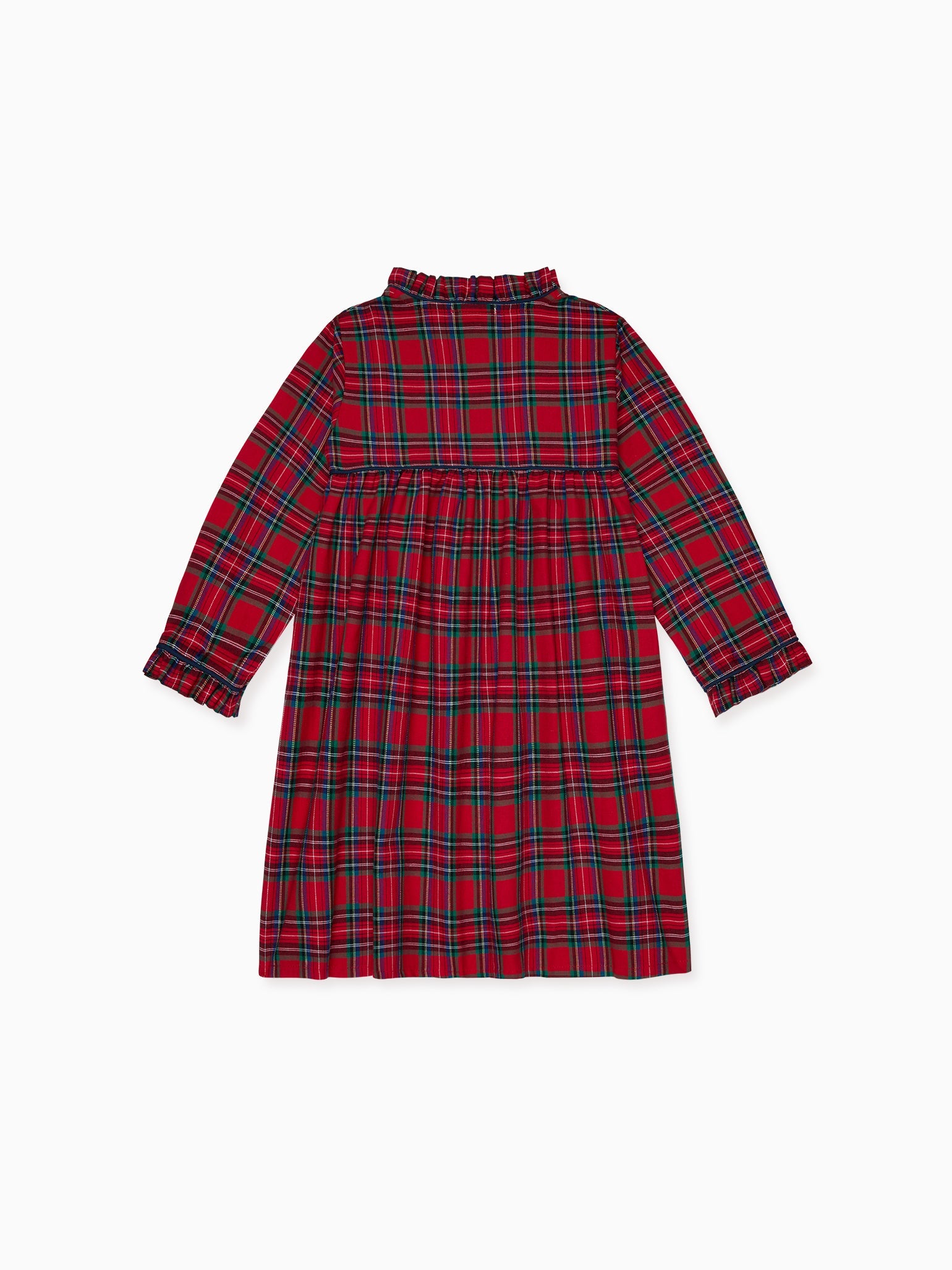 Red Tartan Navidad Girl Nightgown