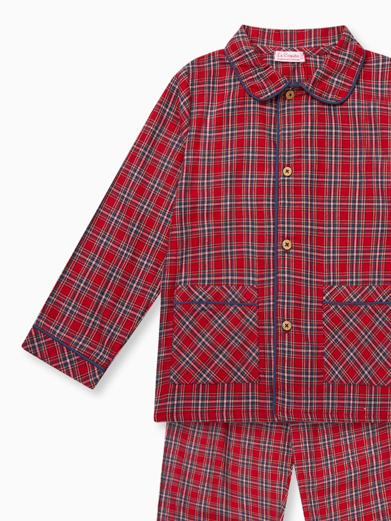 Red Tartan Navidad Kids Pyjamas