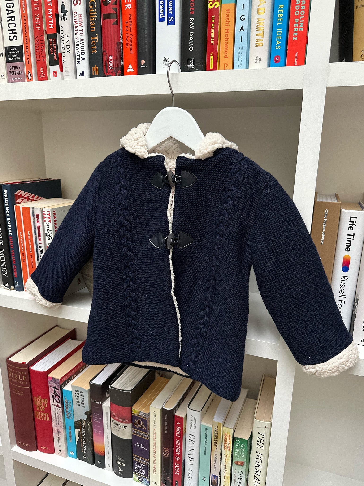 Navy Jimena Merino Baby Wool Jacket