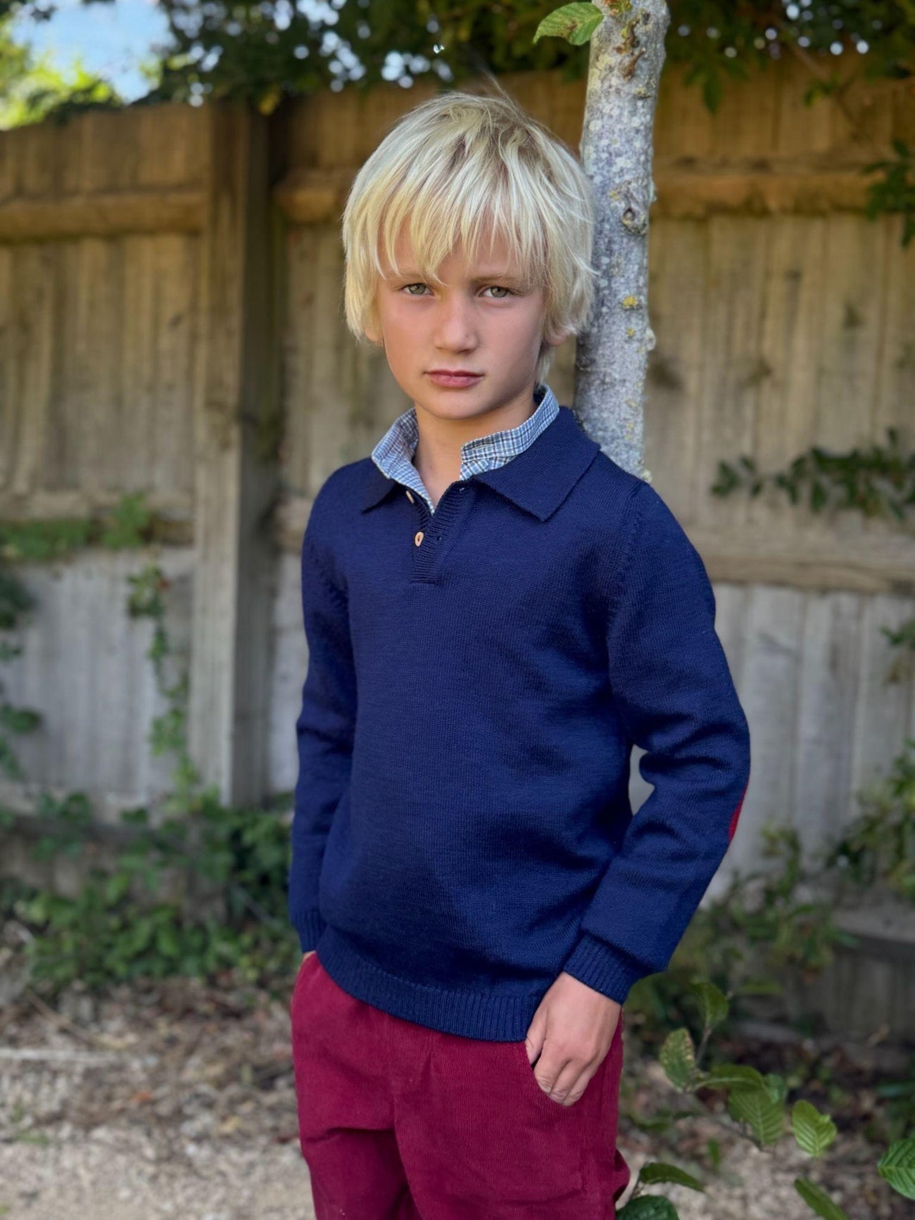 Navy Brio Merino Boy Jumper