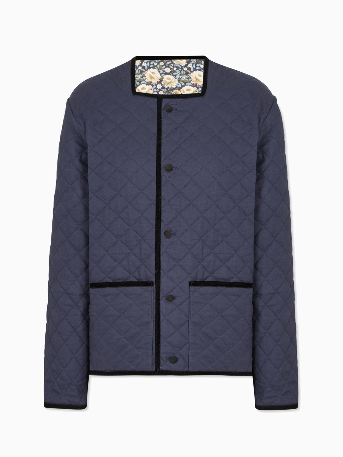 Navy Floral Reversible Anais Womens Jacket