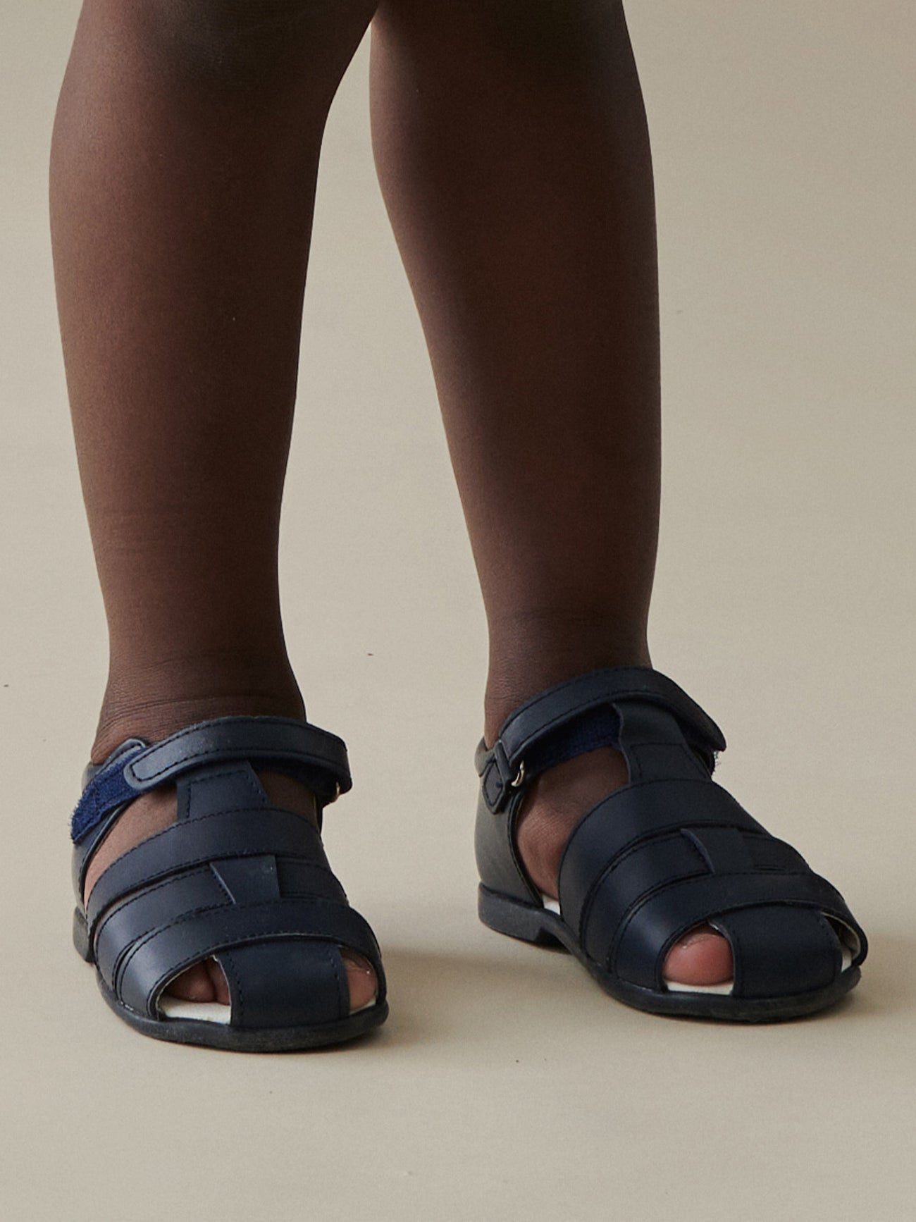 Navy Leather Toddler Toledo Sandals