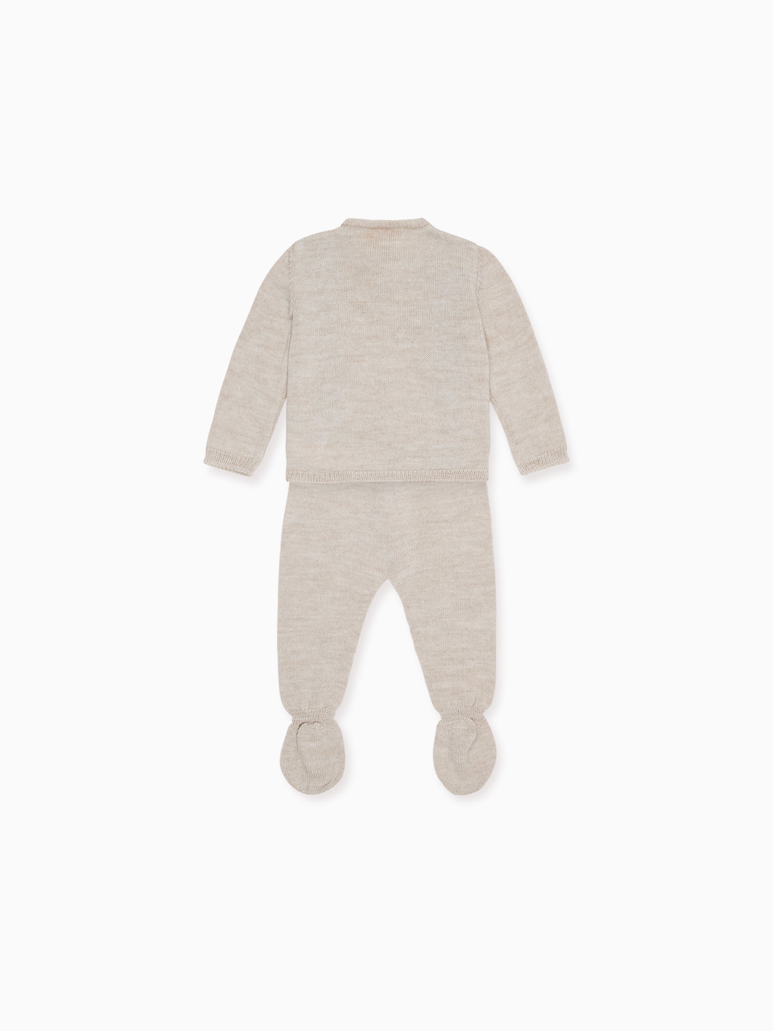 Oatmeal Melange Neo Merino Baby Knitted Set