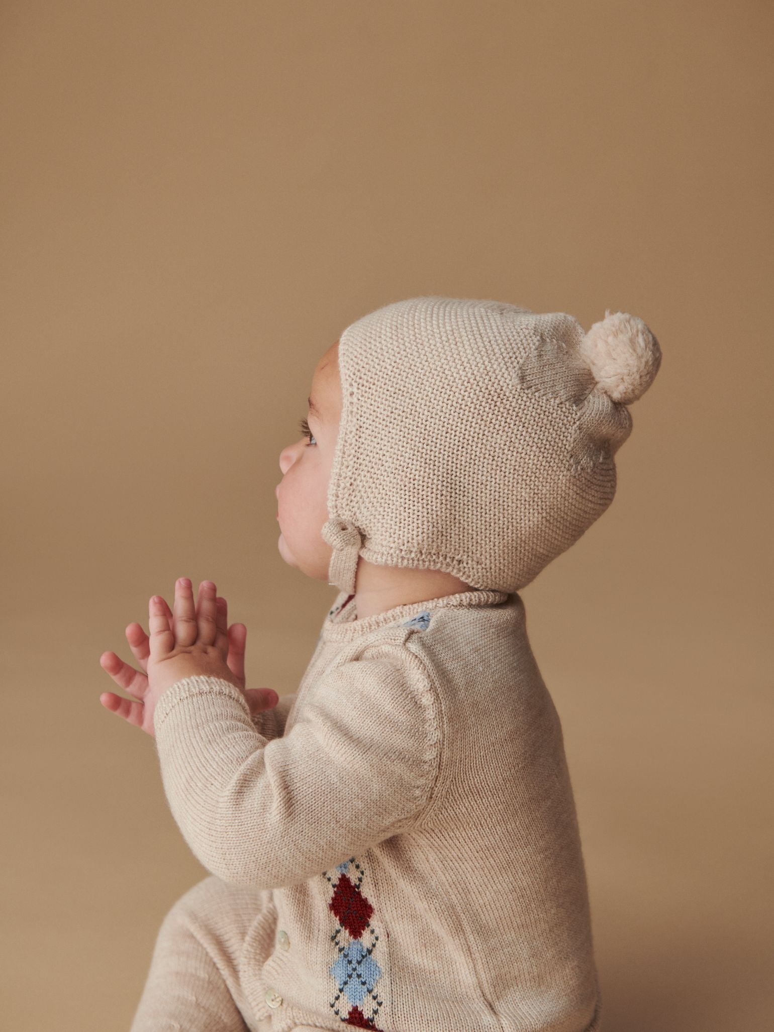Oatmeal Melange Neo Merino Baby Knitted Set