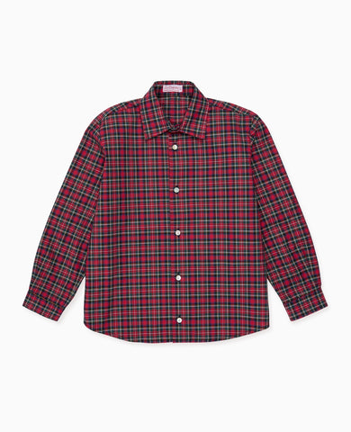Red Tartan Nico Long Sleeve Boy Shirt
