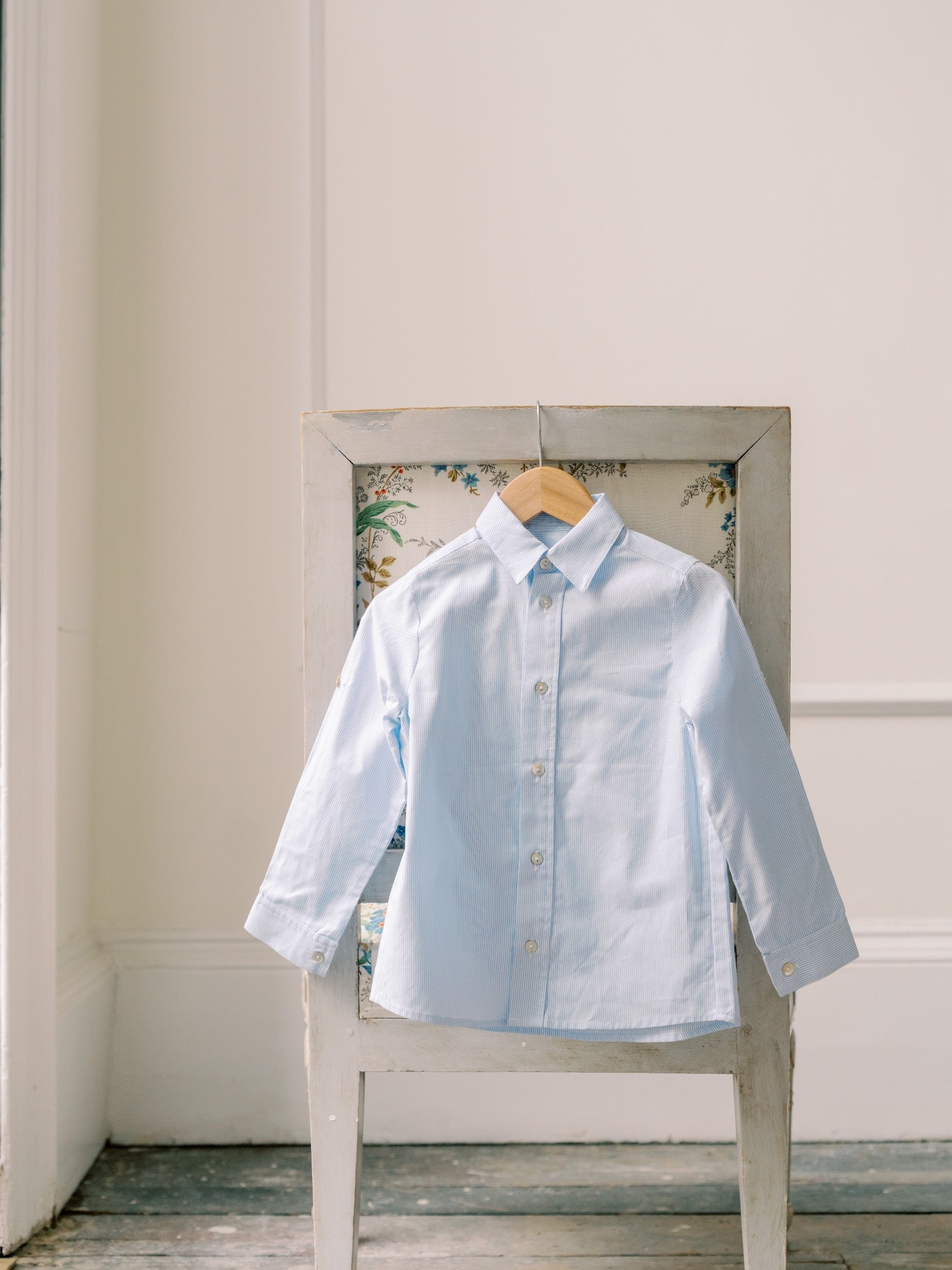 Blue Stripe Nico Long Sleeve Boy Shirt