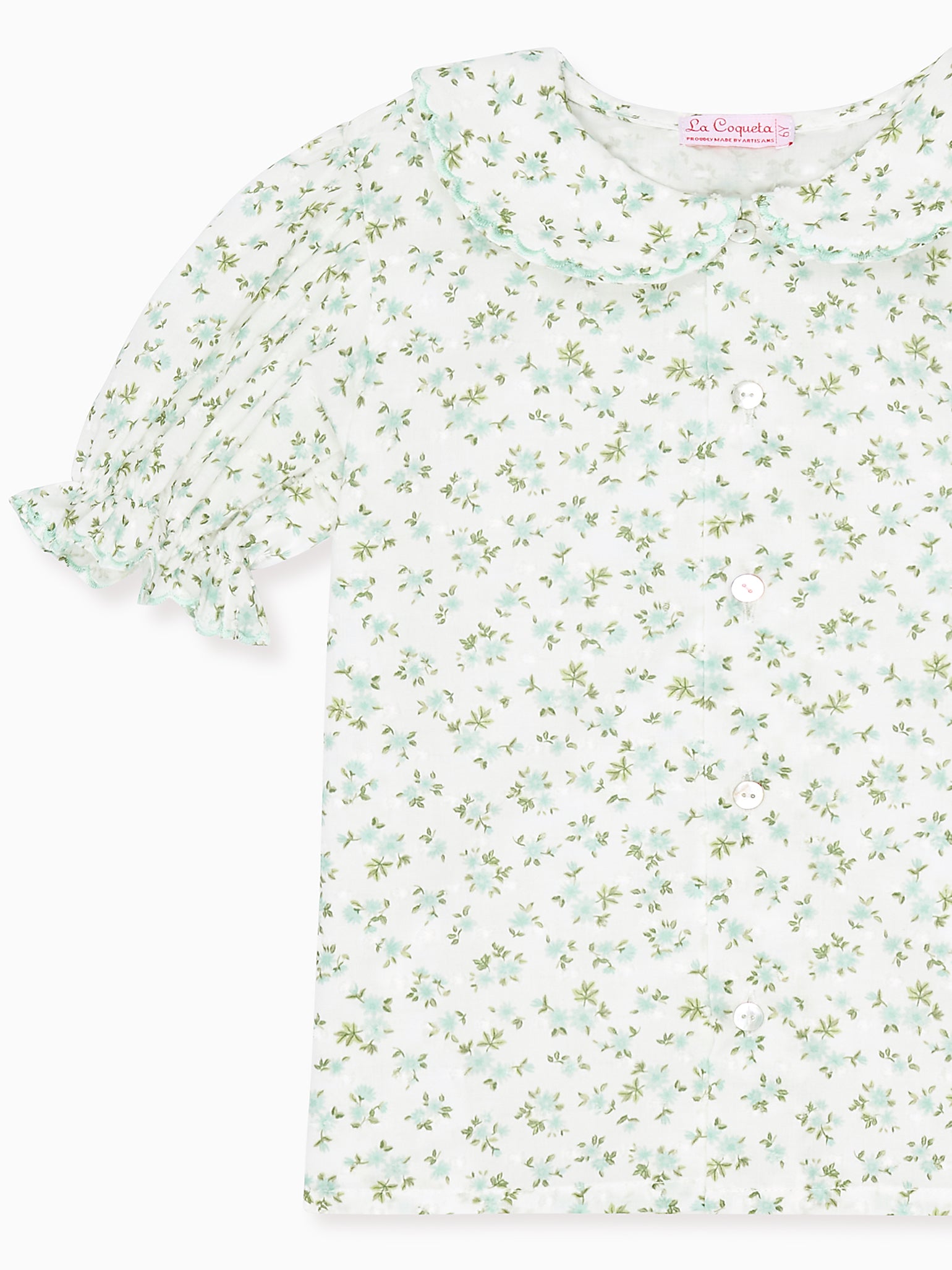 Sage Floral Nieves Girl Shirt