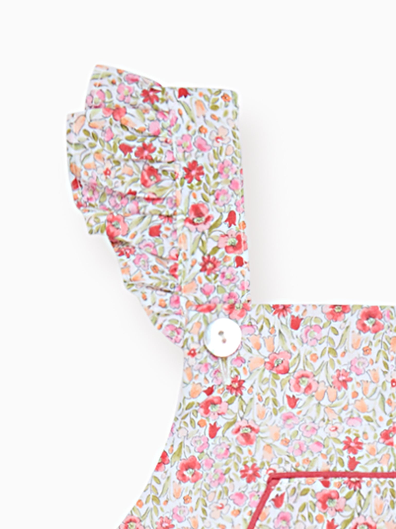 Red Floral Nova Baby Girl Dungarees