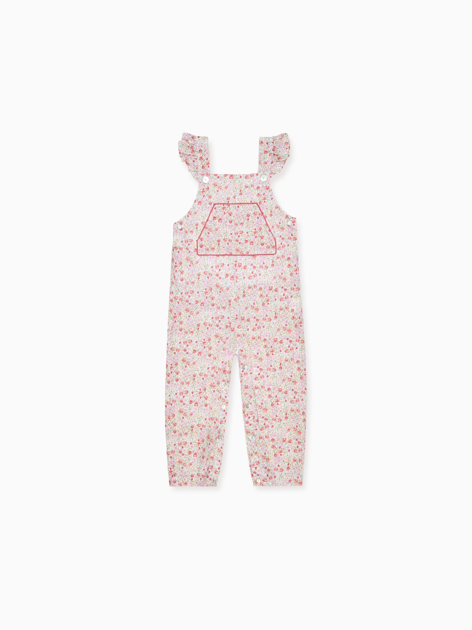 Red Floral Nova Baby Girl Dungarees