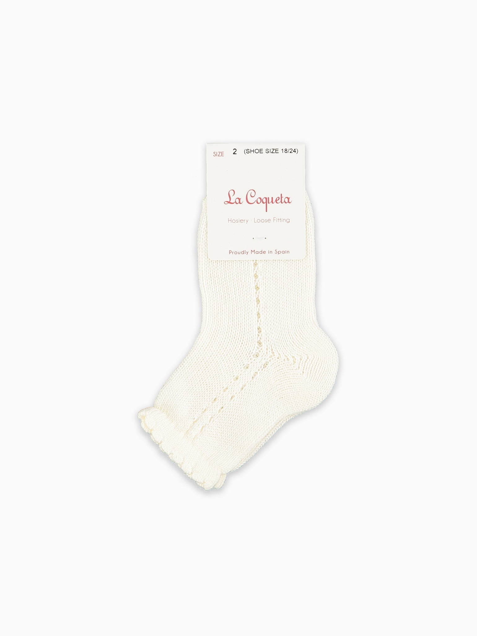 Off White Openwork Short Girl Socks