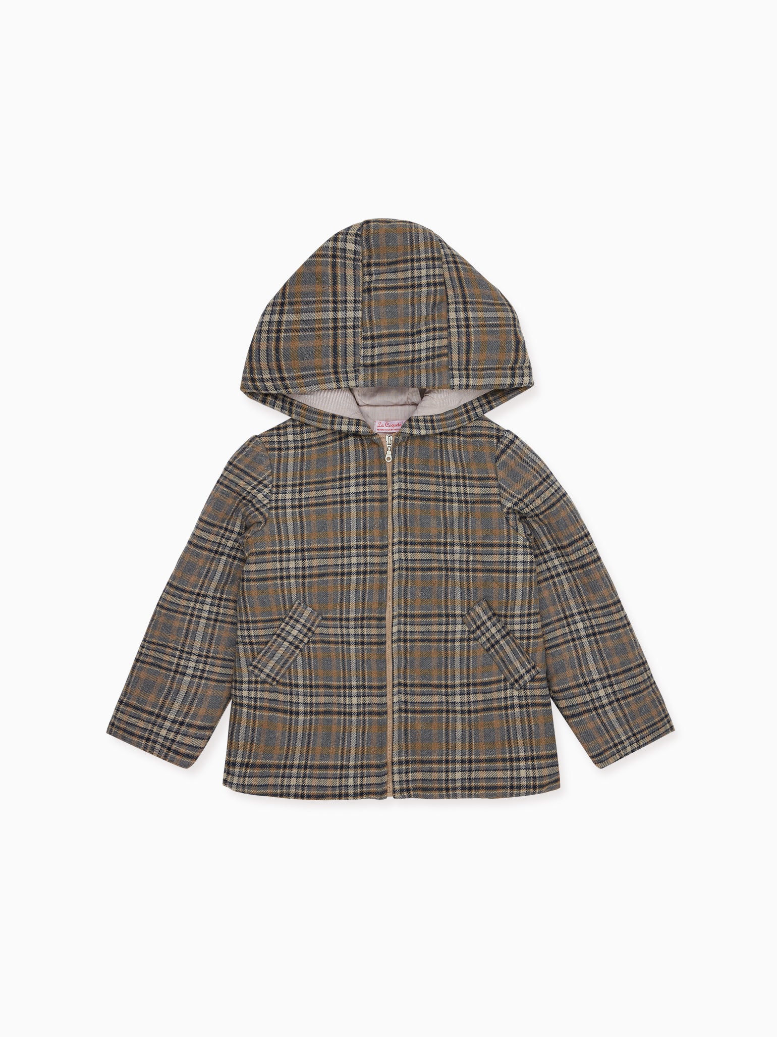 Brown Check Olfo Boy Jacket