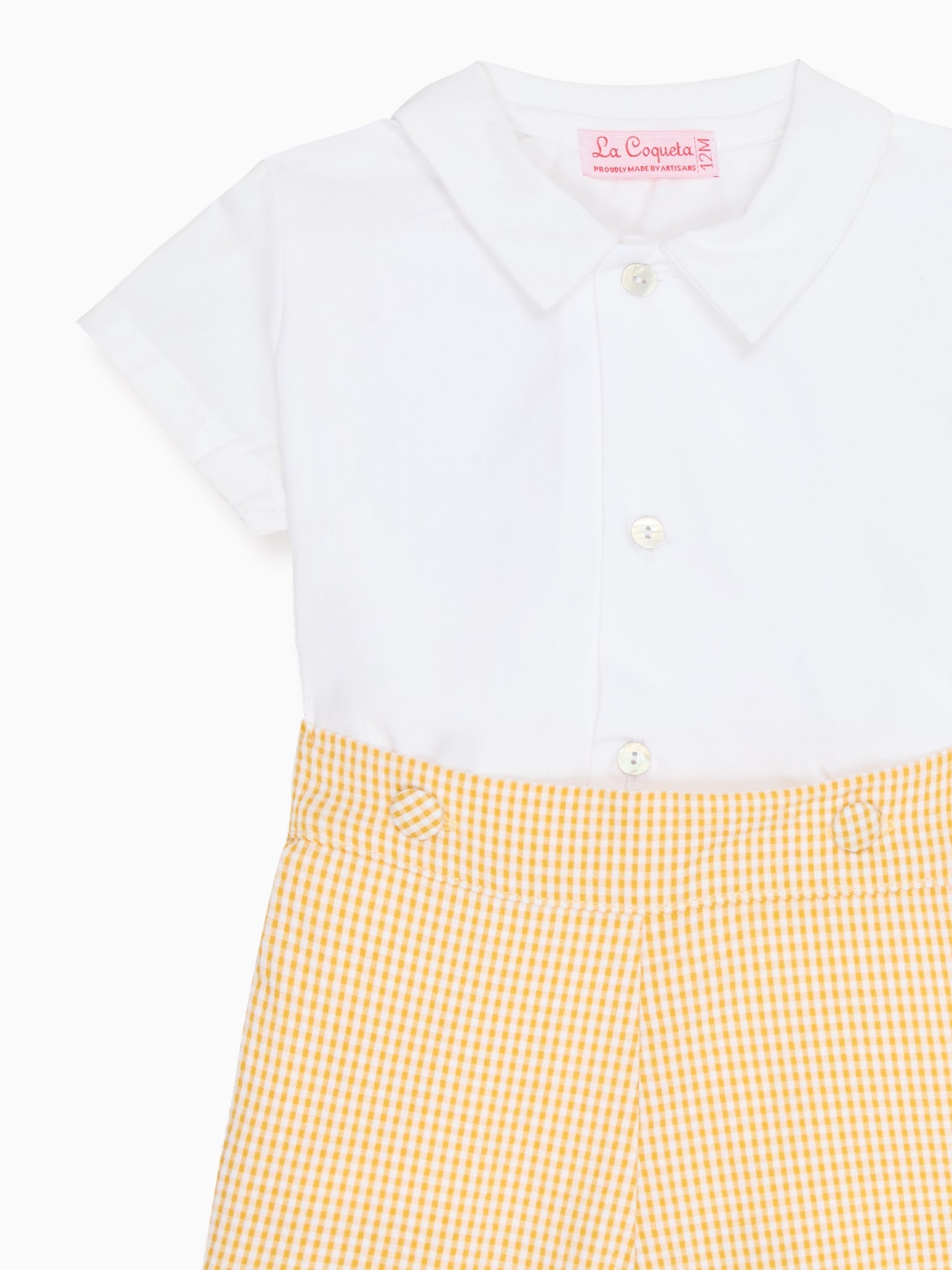Yellow Gingham Oliver Baby Boy Set