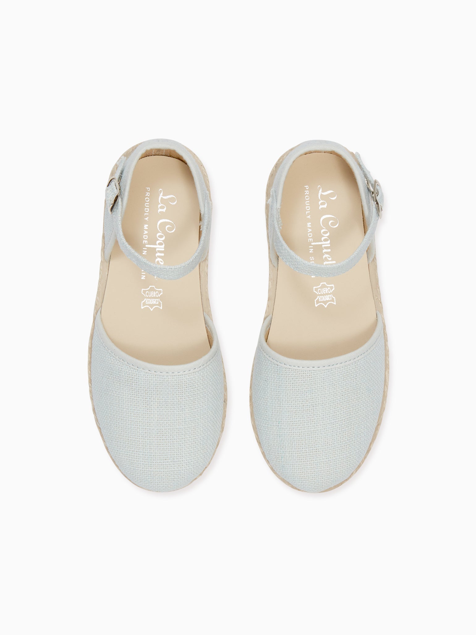 Pale Blue Olivia Canvas Girl Espadrille