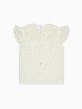 Nicky Hilton x La Coqueta Ivory Bow Olivia Girl Shirt