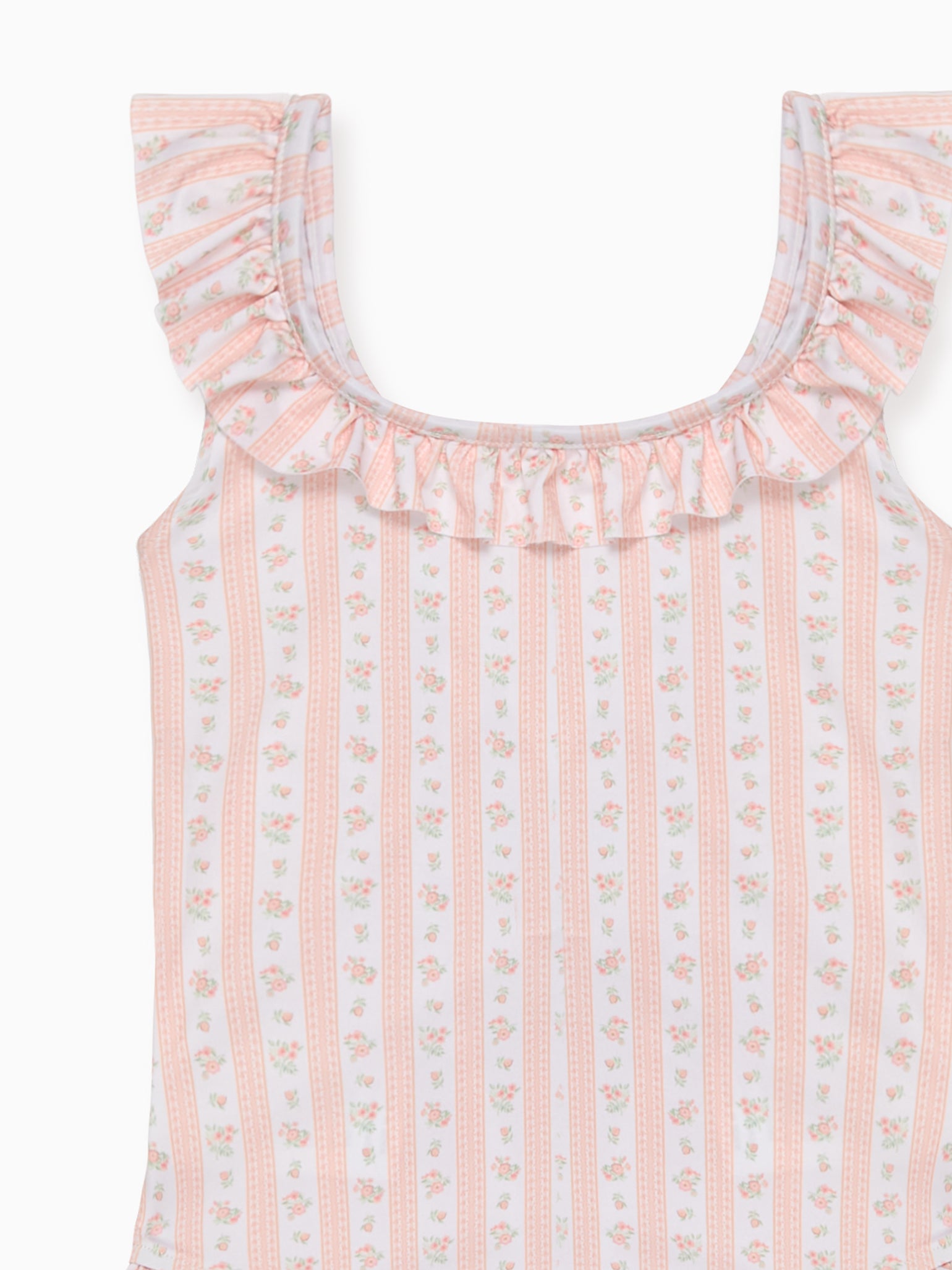 Pink Floral Stripe Opal Girl Swimsuit