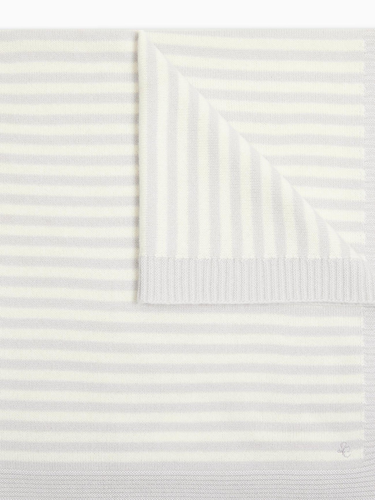 Light Grey Openwork Cashmere Baby Blanket